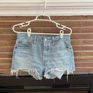 Levi’s light washed jean shorts